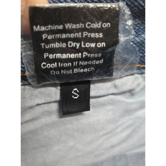 Pol M Embroidered Distressed Jean Shorts Size Small(30) Palm Tree - Picture 7 of 8